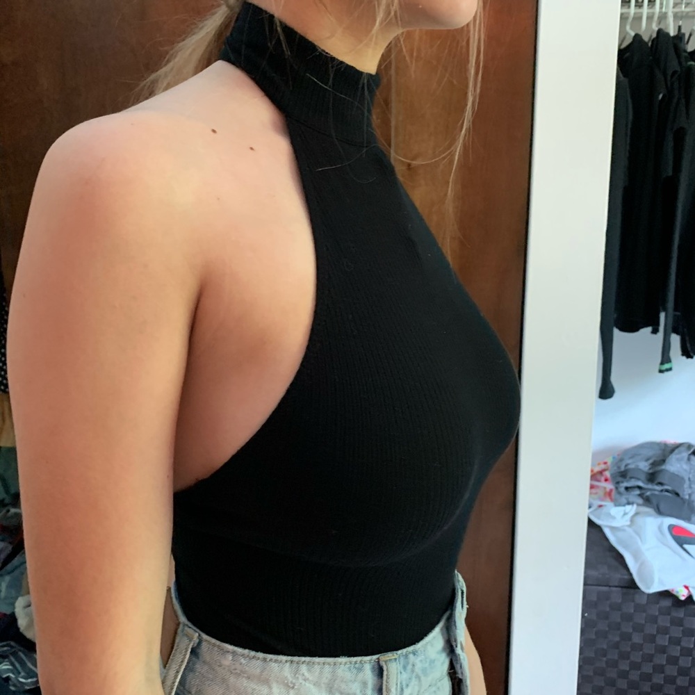 🖤 Ribbed, turtleneck body suit size S